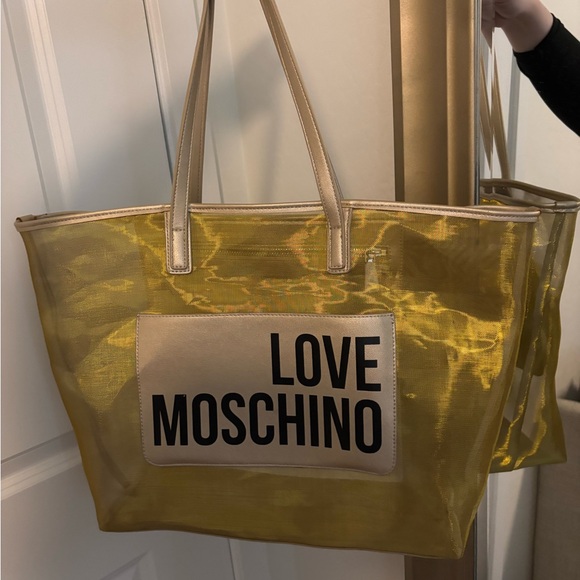 Love Moschino Gold Mesh tote bag - Picture 2 of 10